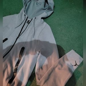 Grey size medium men's fitted Jordan zip up hoodie